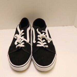 Vans Lace Up with Rounded Toes Men's Sneakers Size 10 Black with White Trim